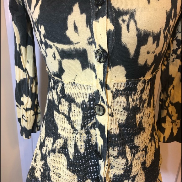 Charlotte Tarantola Yellow Hooded Cardigan Size S - Picture 6 of 7